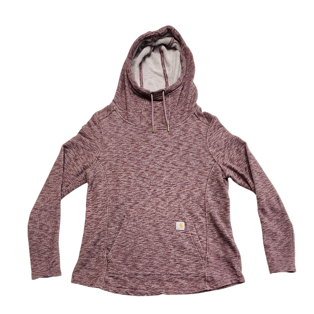 Carhartt Clarksburg Cowl Neck Pullover Hoodie Heather Purple Gorpcore Womens L